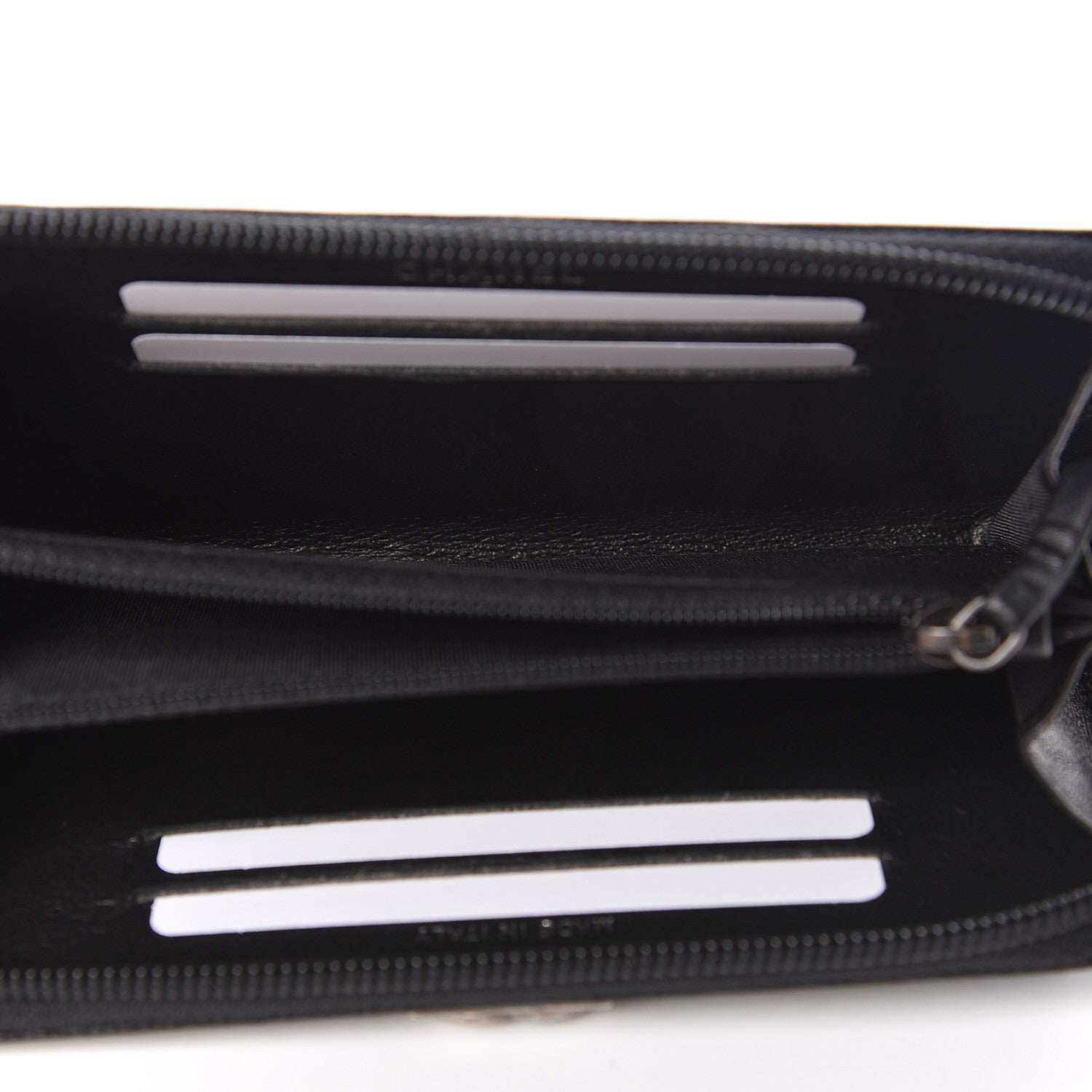 Chanel Caviar Quilted Small Boy Zip Around Wallet Black 5 of 10