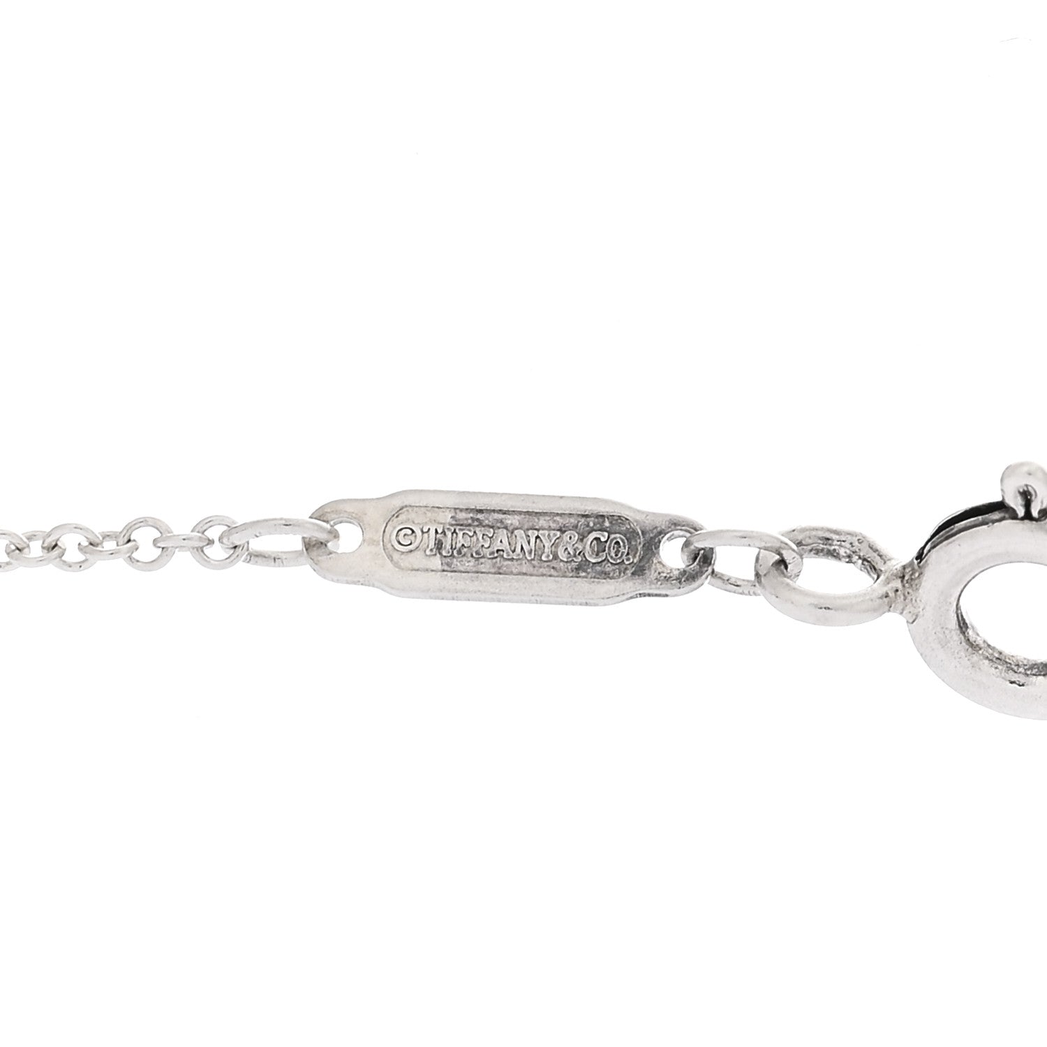 Tiffany Sterling Silver Large T Smile Pendant Necklace 4 of 4