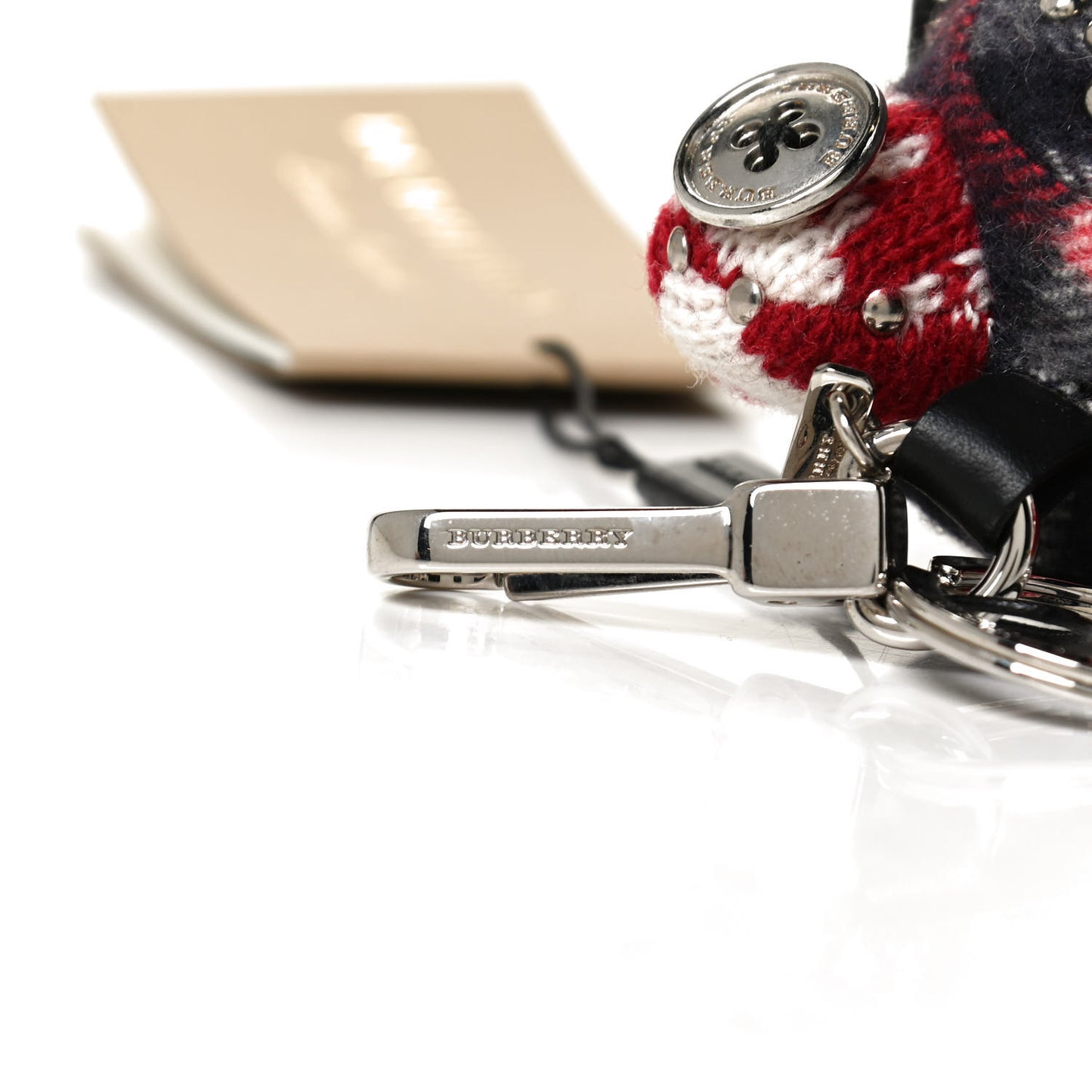 Calfskin Studded Doris The Frog Bag Charm Black Multi