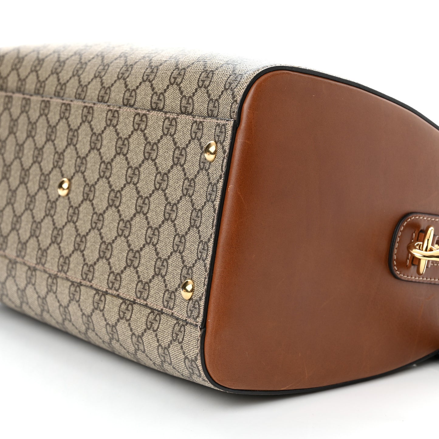 GG Supreme Monogram Medium Boston Beige Cuir
