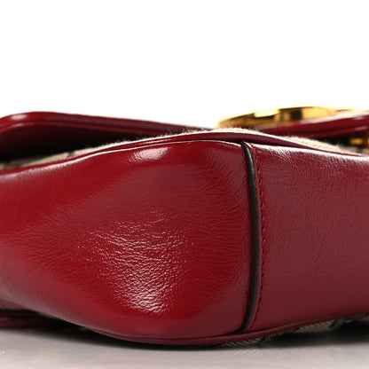 Gucci Monogram Azalea Calfskin Matelasse Diagonal Mini GG Marmont Shoulder Bag Beige Ebony New Cherry Red 8 of 9