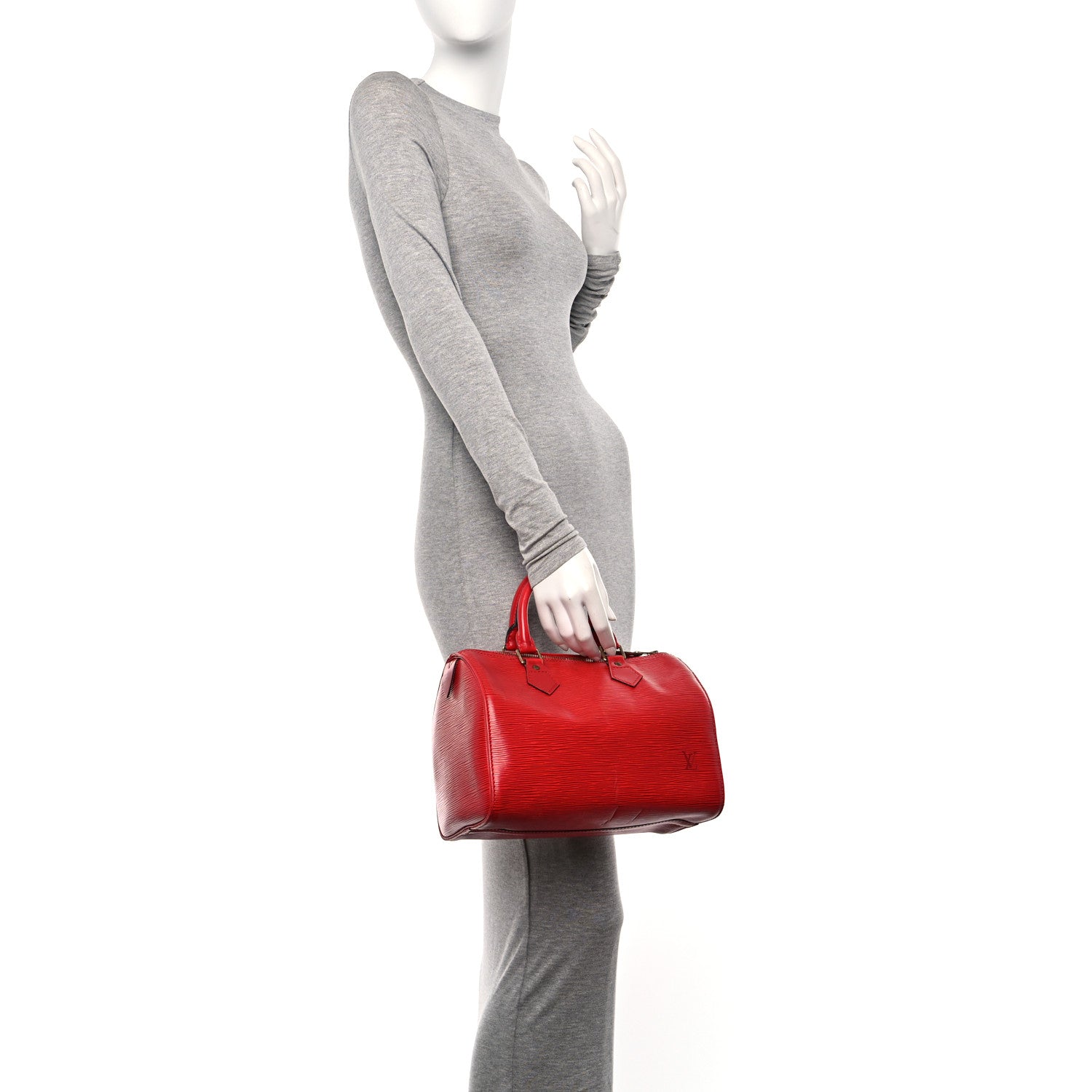 Louis Vuitton Epi Speedy 25 Rouge 3 of 13