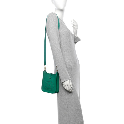 Hermes Taurillon Clemence Evelyne TPM Vert Vertigo 2 of 10