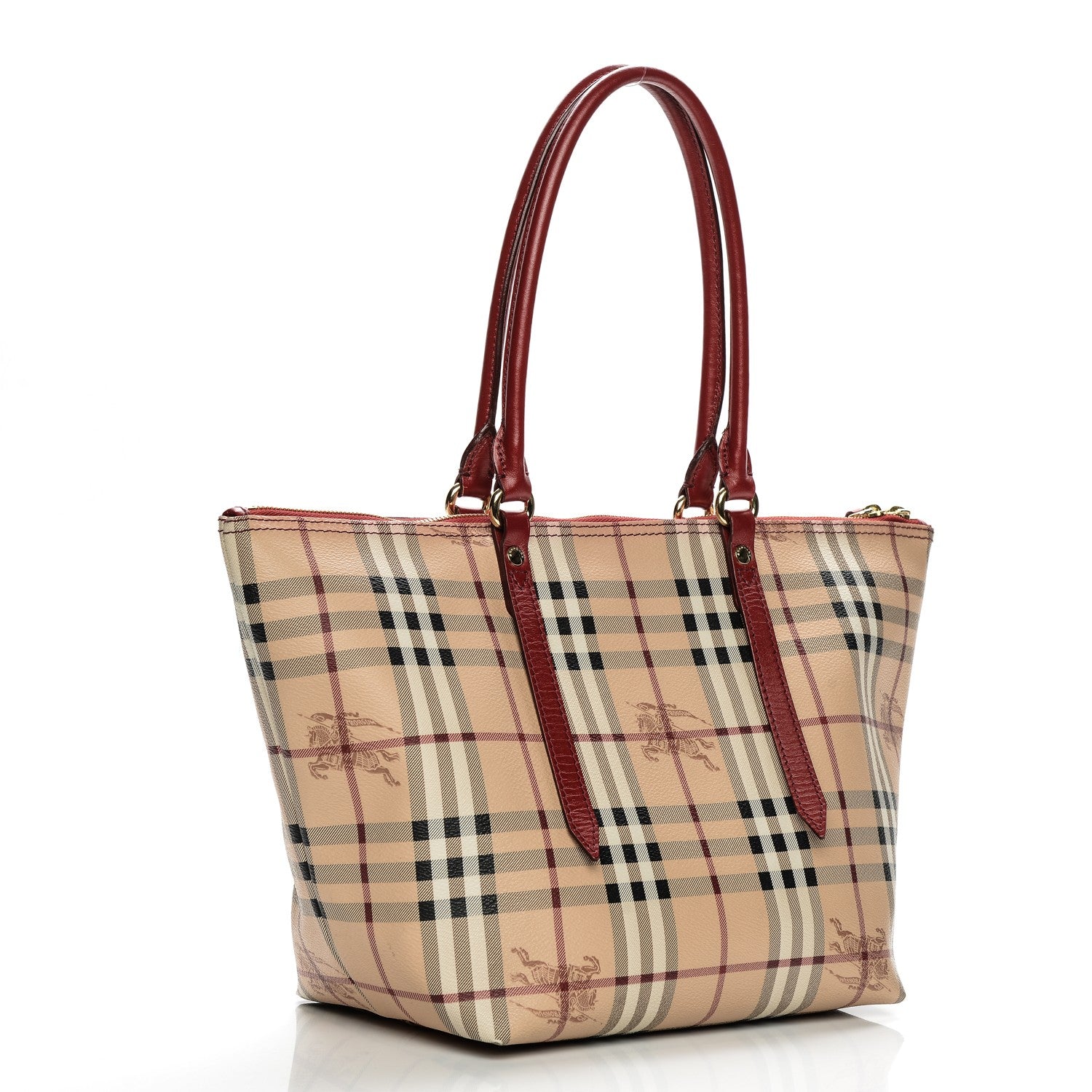 Burberry Haymarket Check Small Salisbury Tote Military Red 3 of 10