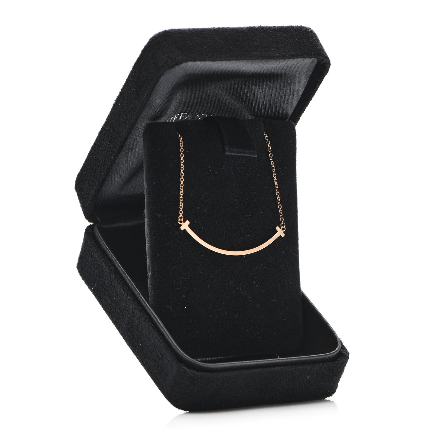 18K Rose Gold Small T Smile Pendant Necklace