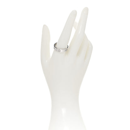 Cartier 18K White Gold 5.5mm LOVE Ring 65 11 2 of 4