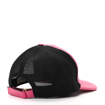 Gucci Cripto Calfskin Logo Baseball Hat M Fuxia Black 4 of 7