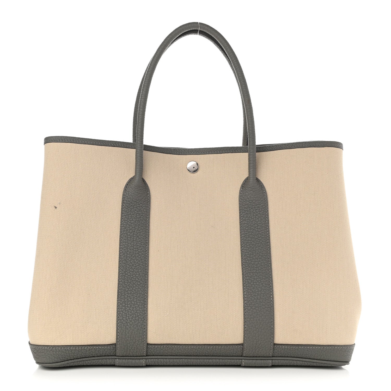 Hermes Toile Militaire Negonda Garden Party 36 MM Tote Beton Gris Meyer 1 of 12