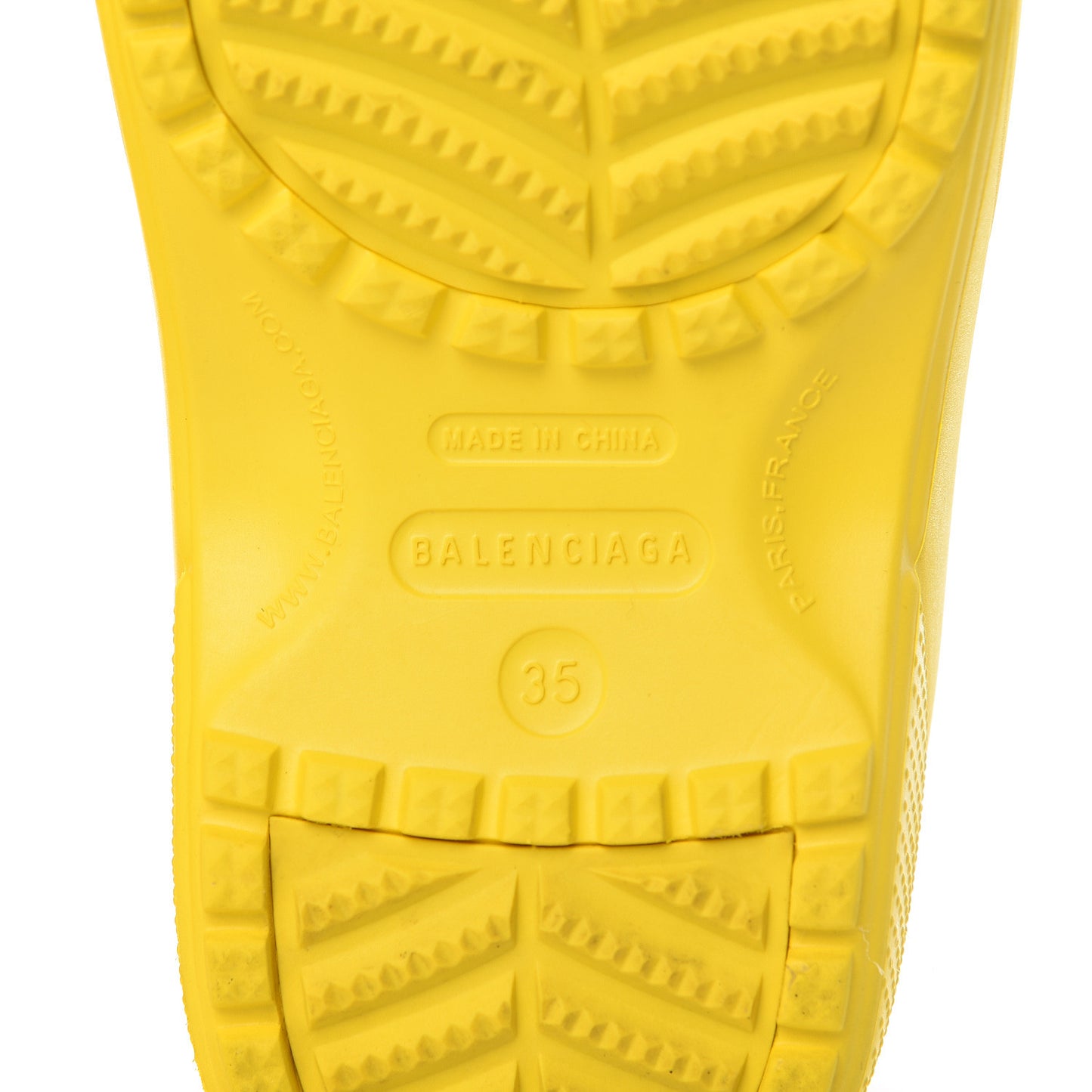 X CROCS Rubber Textured Womens Platform Sandals 35 Jaune Soleil