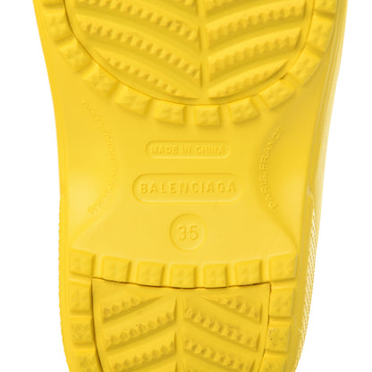 Balenciaga X CROCS Rubber Textured Womens Platform Sandals 35 Jaune Soleil 8 of 8