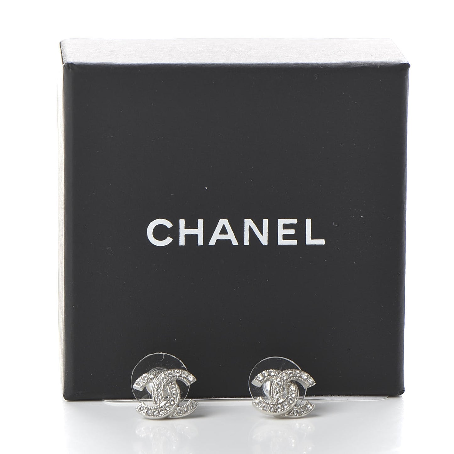 Crystal CC Earrings Silver