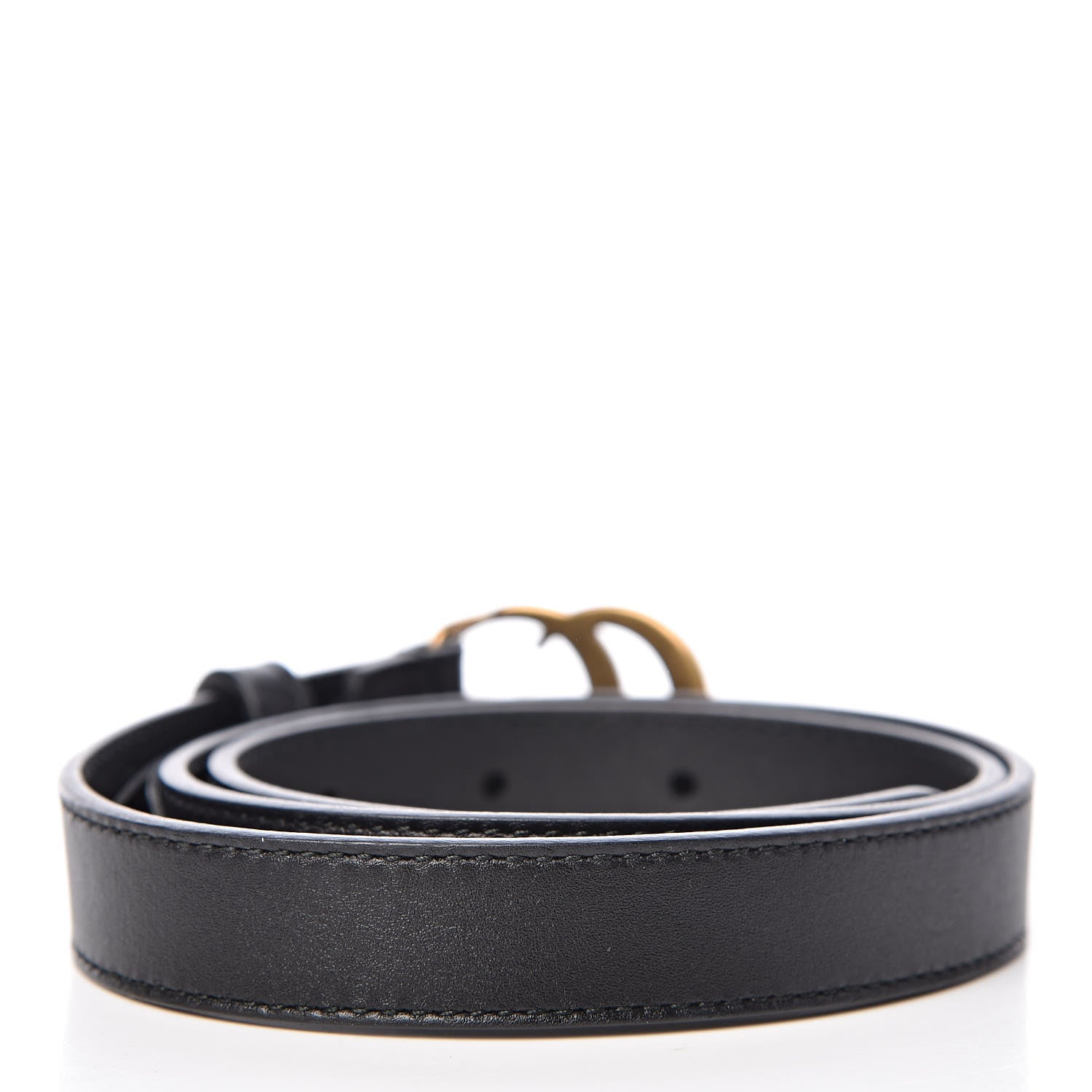 Gucci Calfskin Double G 20mm Belt 70 28 Black 3 of 6
