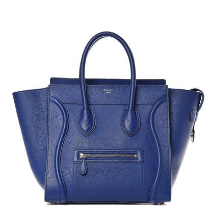 Celine Drummed Calfskin Mini Luggage Indigo 1 of 9