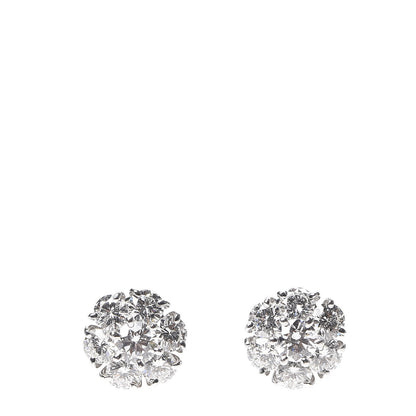 Van Cleef & Arpels 18K White Gold Diamond Fleurette Earrings 1 of 6