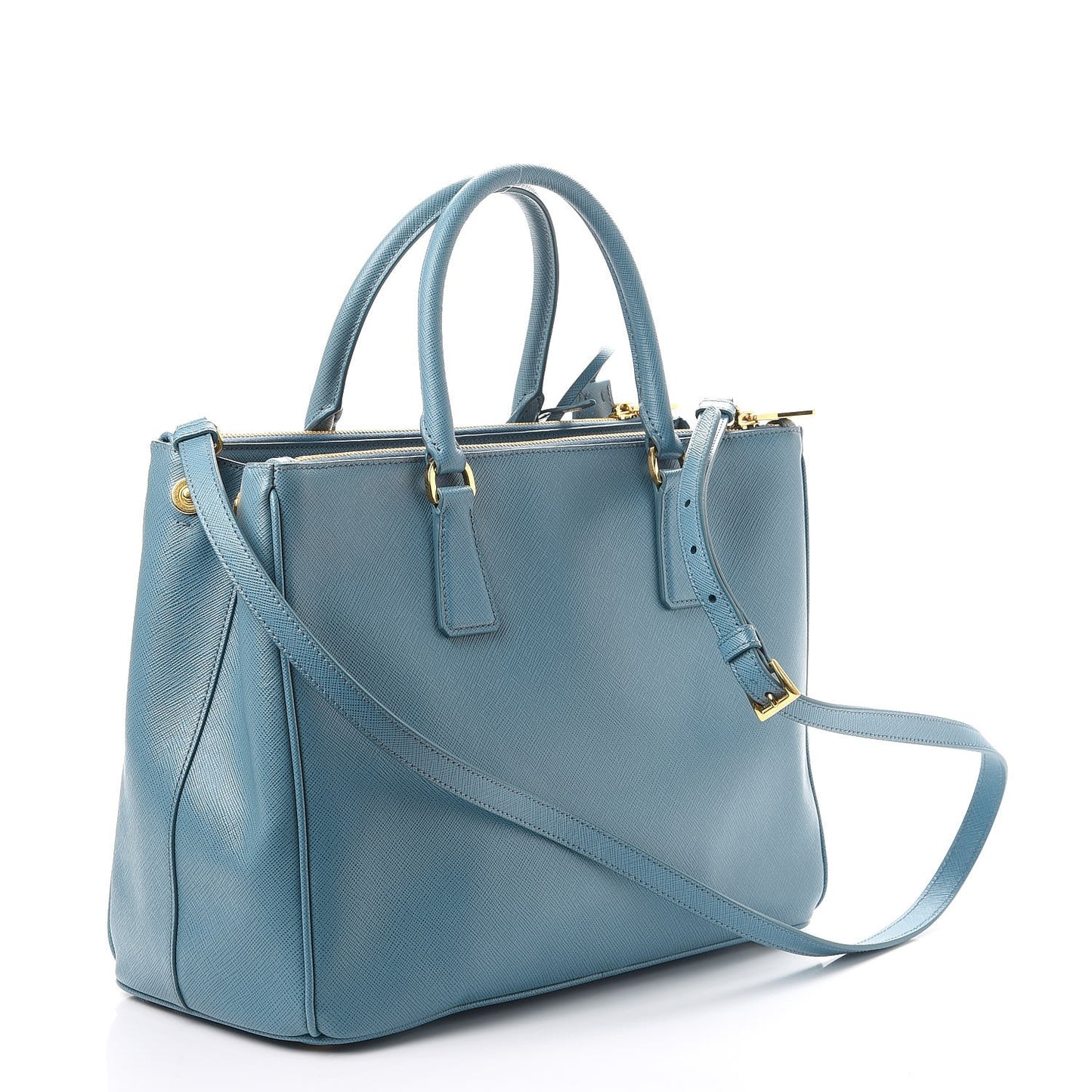 Saffiano Medium Galleria Double Zip Tote Aviazione