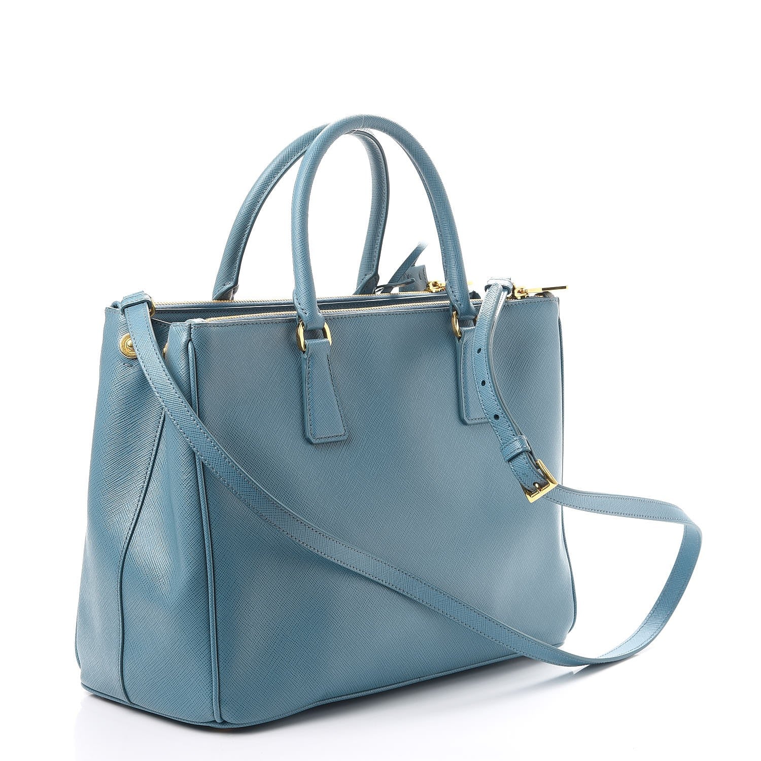 Prada Saffiano Medium Galleria Double Zip Tote Aviazione 3 of 8