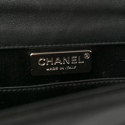 Chanel Patent Quilted Boy Flap Clutch Black 6 of 7