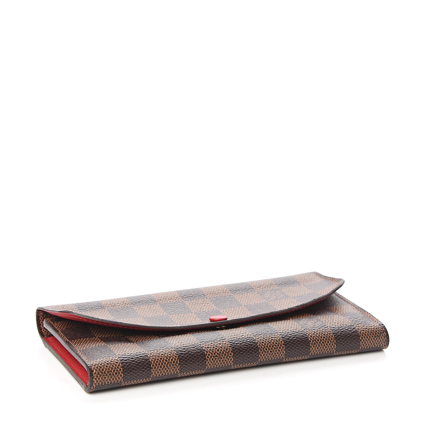 Damier Ebene Emilie Wallet Red