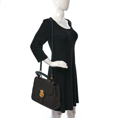 Burberry Trench Calfskin Medium DK88 Top Handle Bag Dark Chocolate 2 of 13
