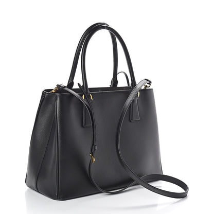 Prada Saffiano Lux Medium Tote Black 2 of 8
