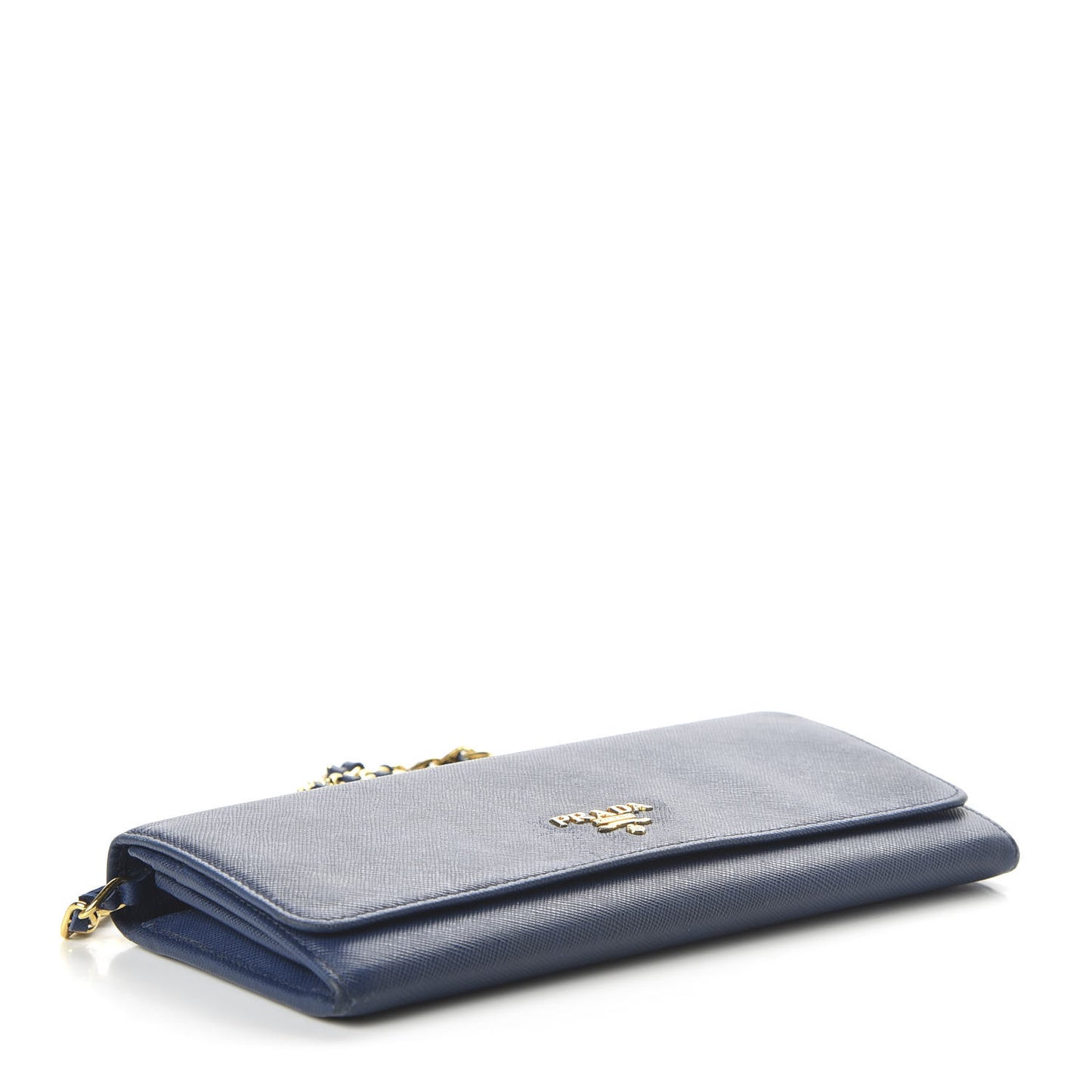 Saffiano Metal Oro Chain Wallet Bleuette