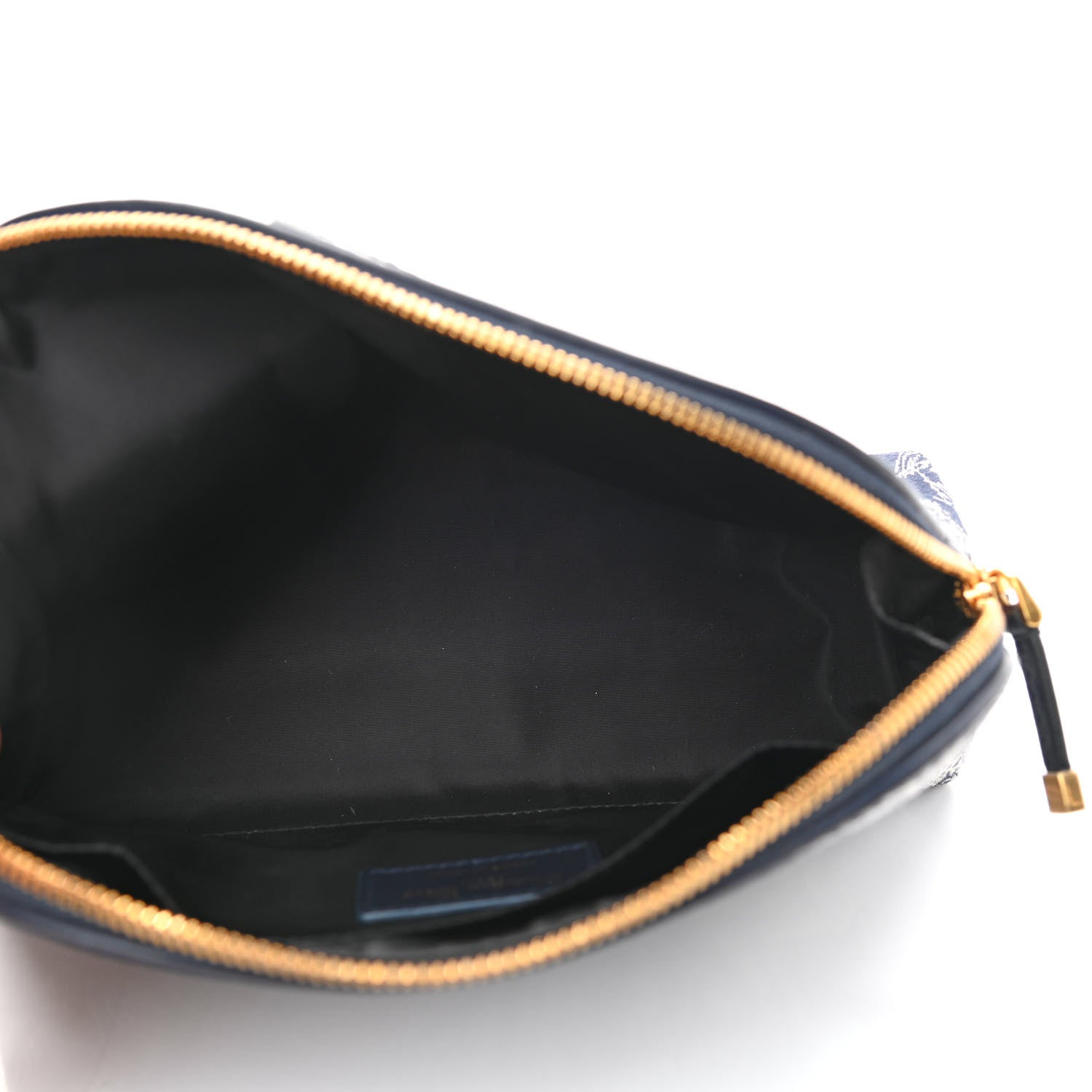 Christian Dior Embroidered Toile De Jouy 30 Montaigne Cosmetic Pouch Blue 5 of 6
