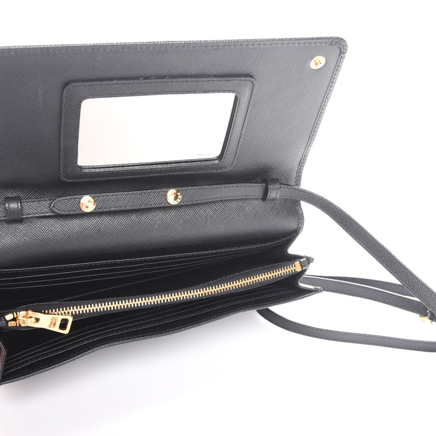 Saffiano Metal Flap Wallet Nero Black