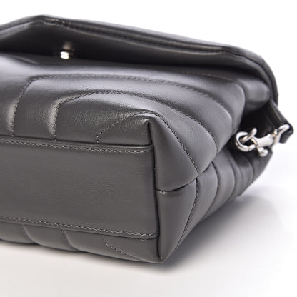 Saint Laurent Calfskin Y Quilted Monogram Toy Loulou Crossbody Bag Earth 6 of 9