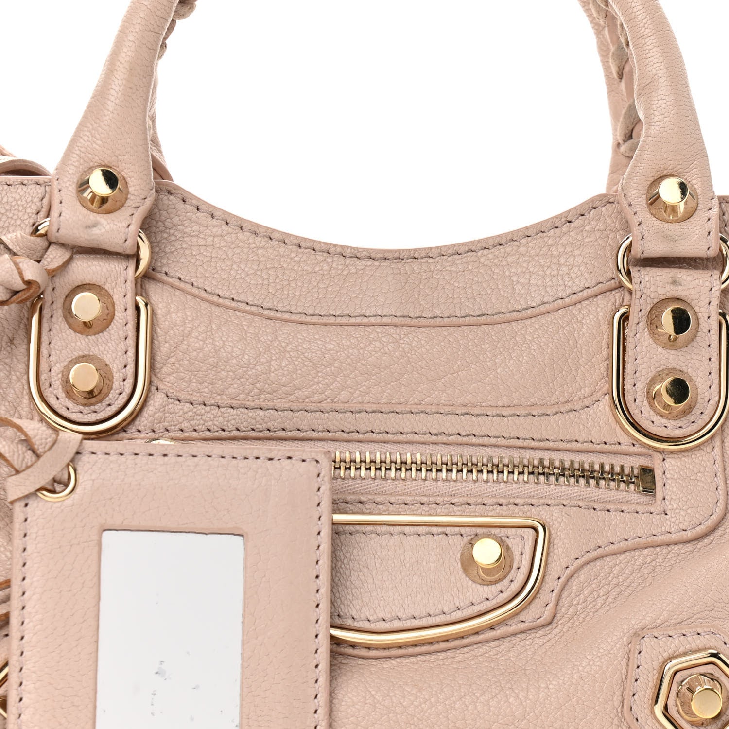 Balenciaga Chevre Gold Metallic Edge Hardware Mini City Rose Aubepine Bois de Rose 8 of 11