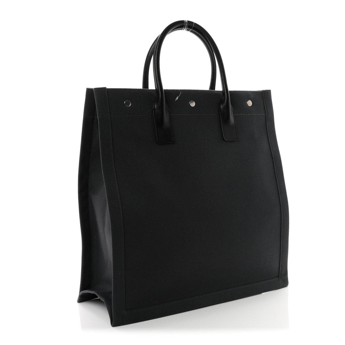 Linen Calfskin Rive Gauche North South Tote Grey