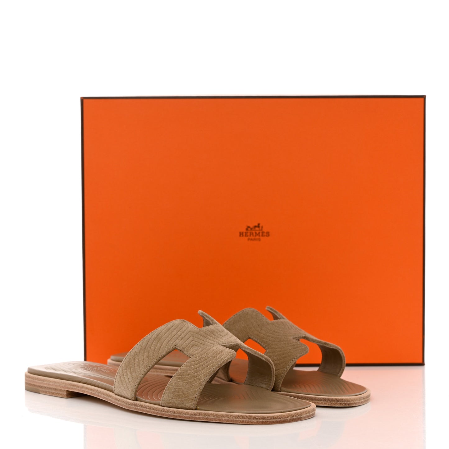 Suede Goatskin Oran Sandals 36.5 Beige Sable