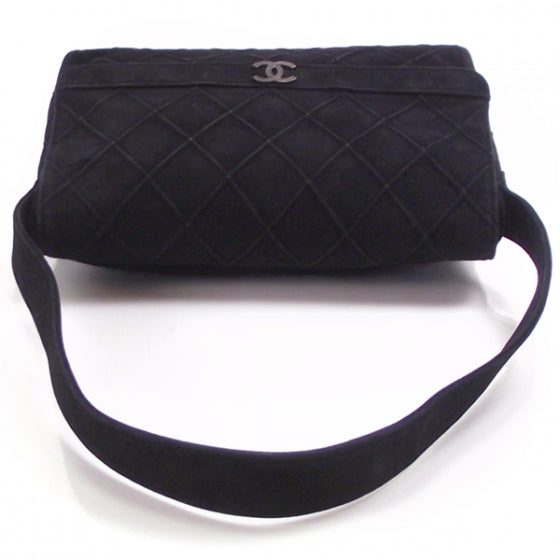 Chanel Vintage Suede Diamond Stitch Flap Bag 6 of 13