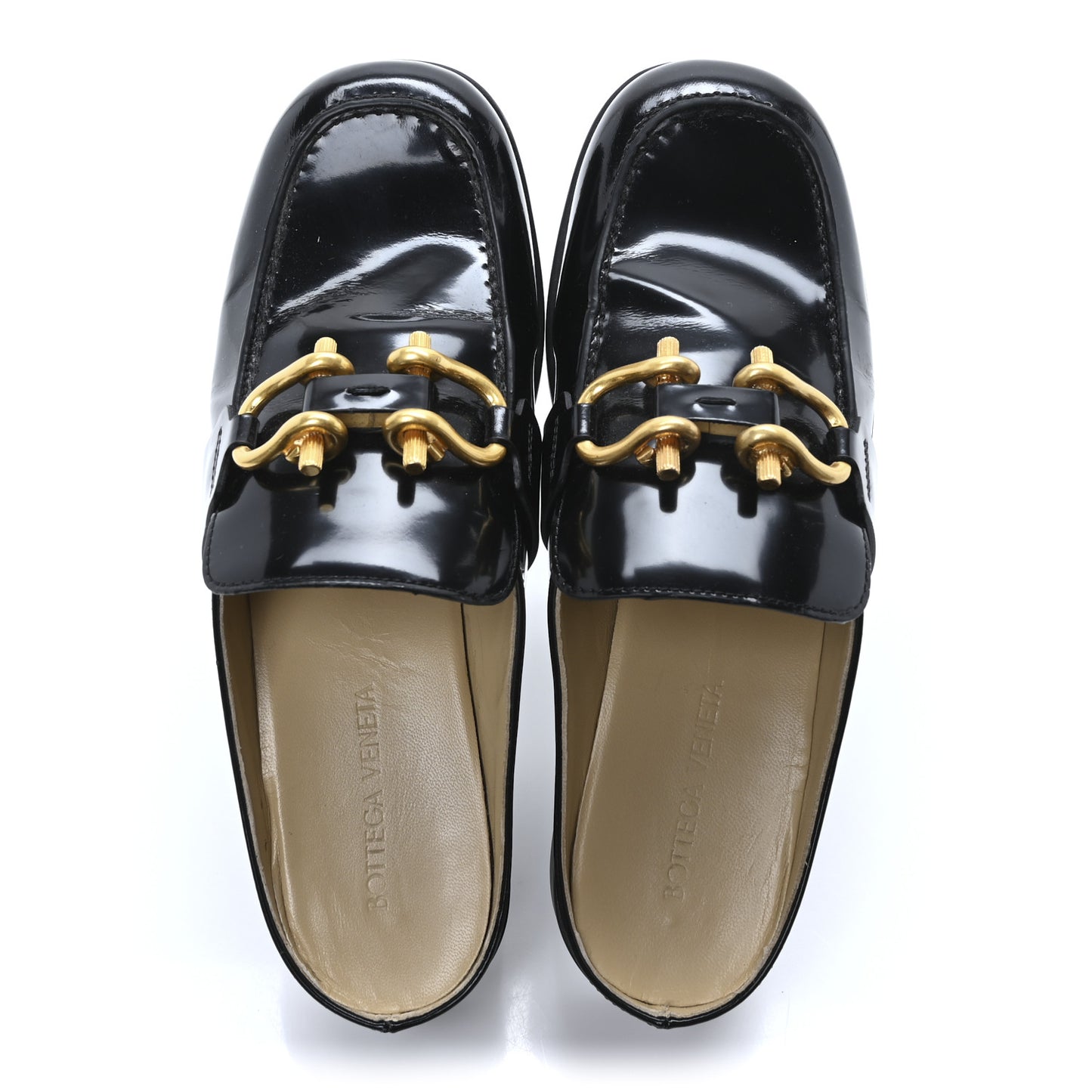 Glossy Calfskin Monsieur Loafers 37 Black