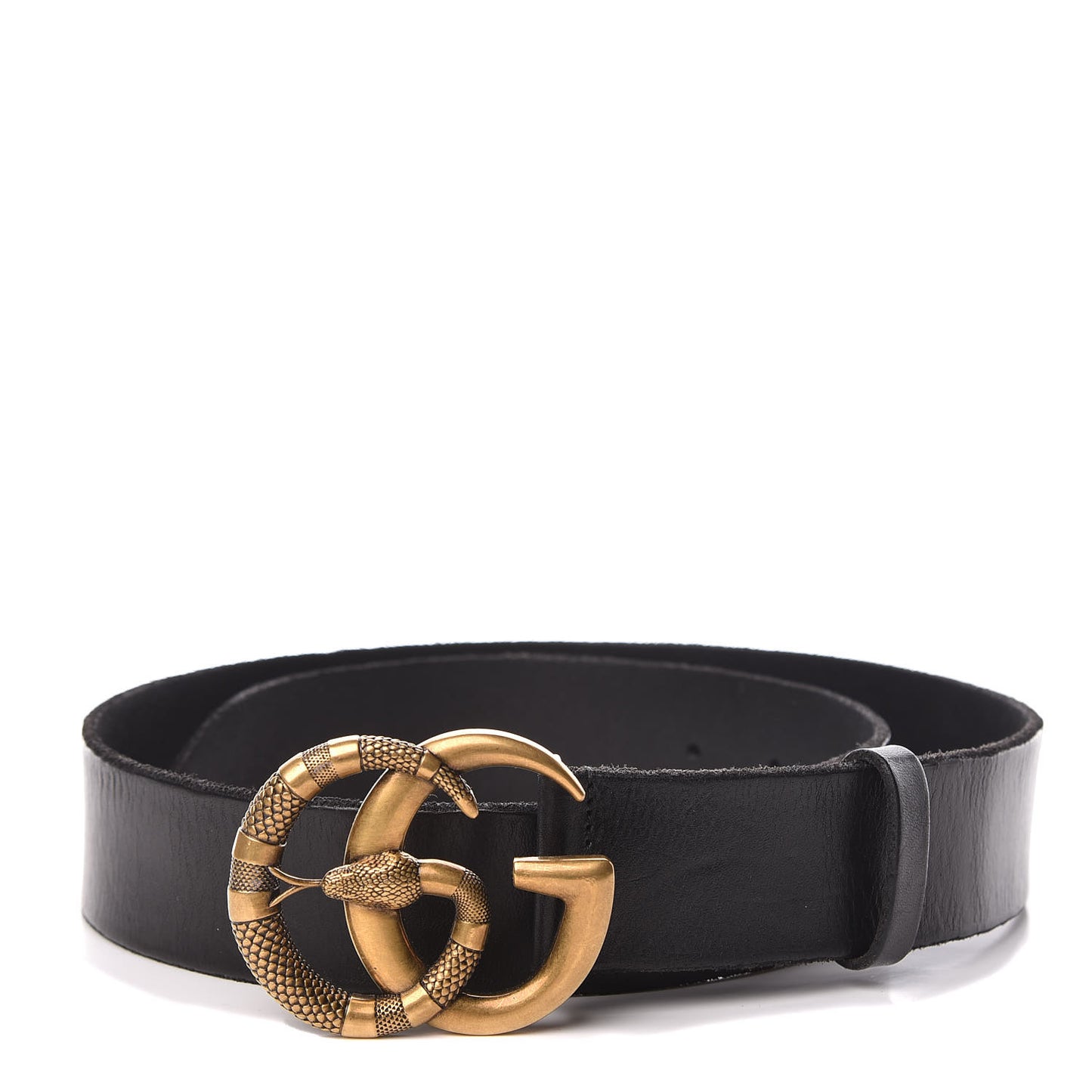 Faded Calfskin Snake Double G 40mm Belt 85 34 Black