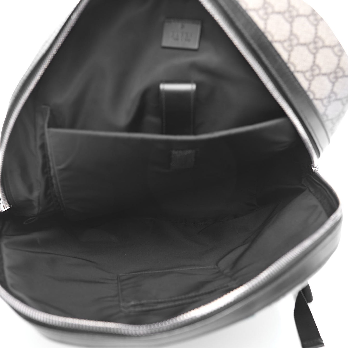 GG Supreme Monogram Web Dome Backpack Black