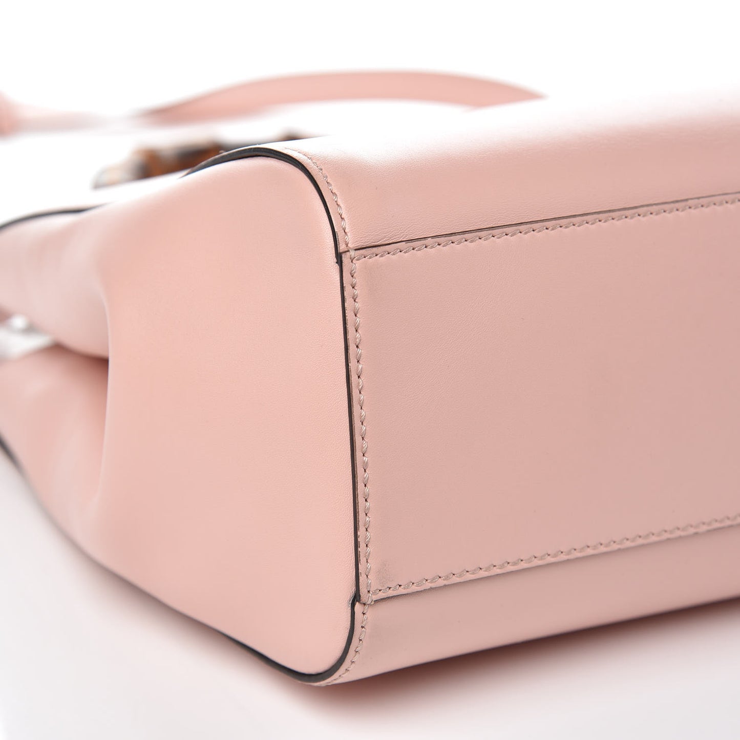 Nappa Bamboo Medium Nymphaea Top Handle Bag Perfect Pink