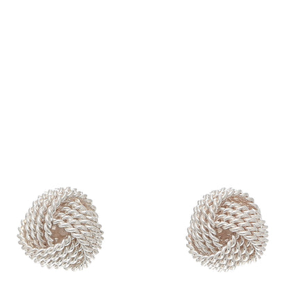 Tiffany Sterling Silver Twist Knot Earrings 1 of 4
