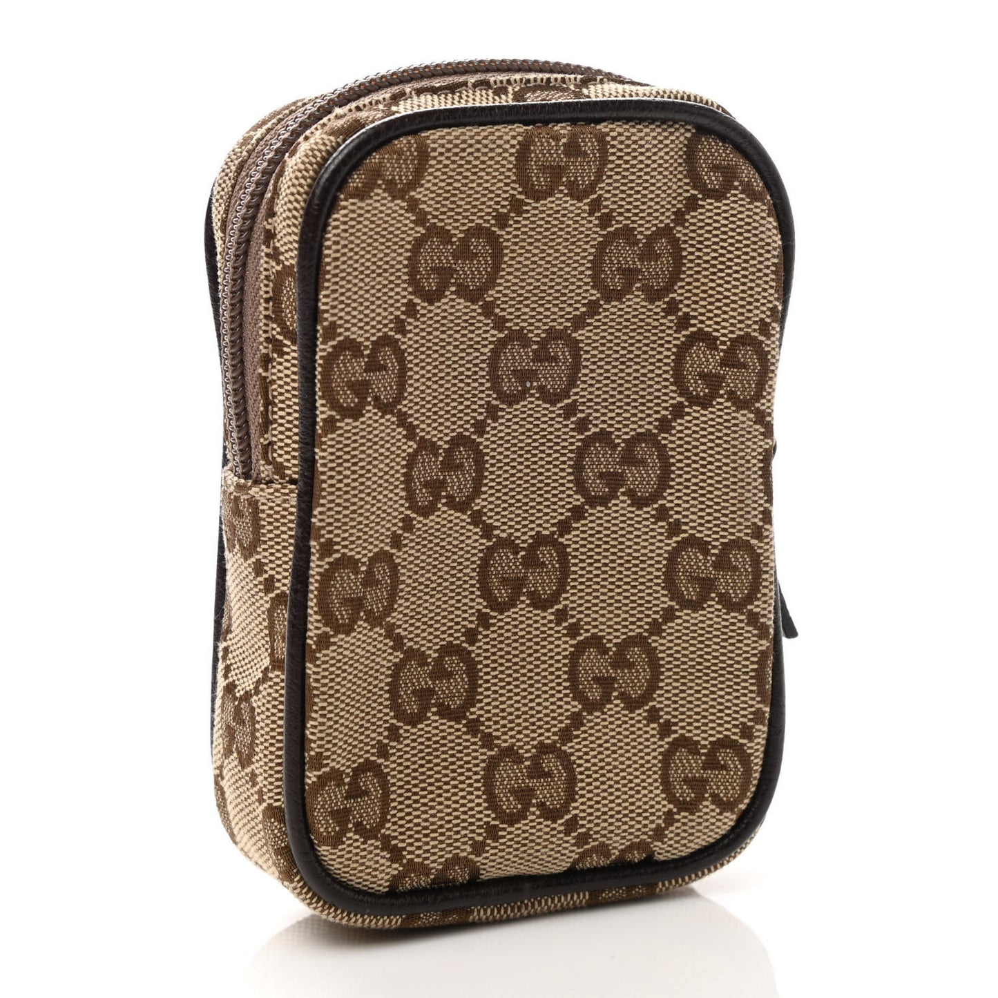 Monogram Mini Zip Pouch Beige
