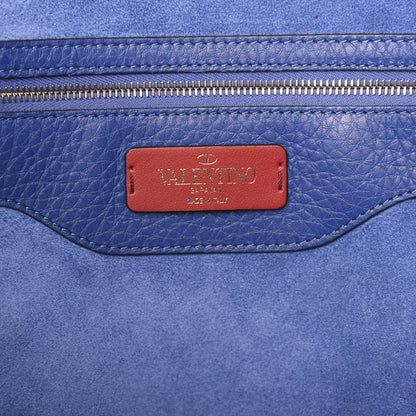 Valentino Garavani Grained Calfskin Rockstud Shoulder Tote Baltique 6 of 9