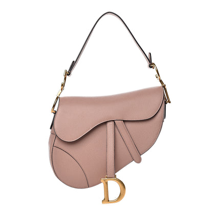 Christian Dior Grained Calfskin Saddle Bag Pink 1 of 14