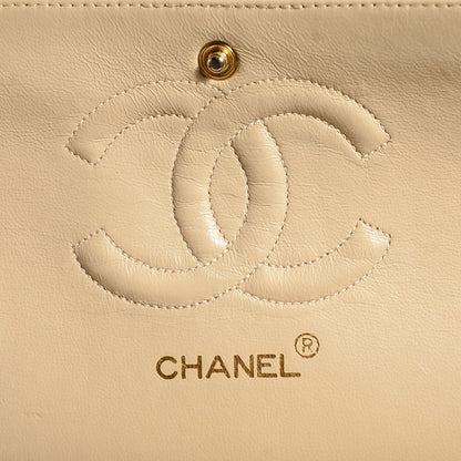 Chanel Lambskin Quilted Medium Double Flap Beige 7 of 10