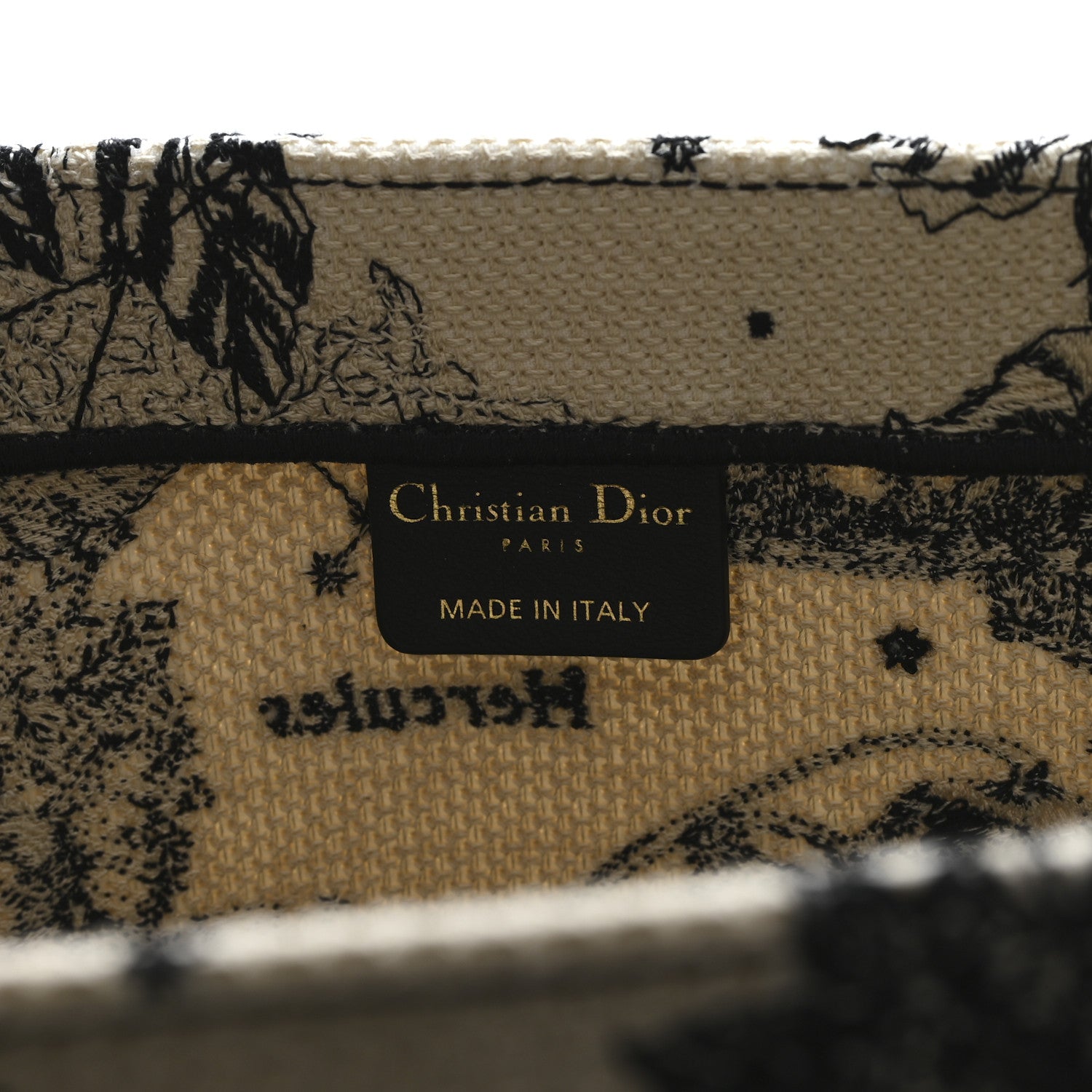Christian Dior Canvas Embroidered Large Zodiac Toile De Jouy Book Tote Latte 6 of 12