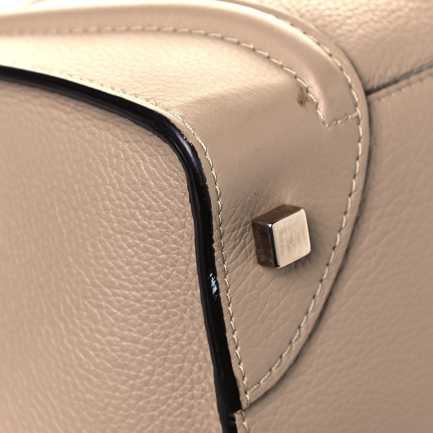 Drummed Calfskin Mini Luggage Dune