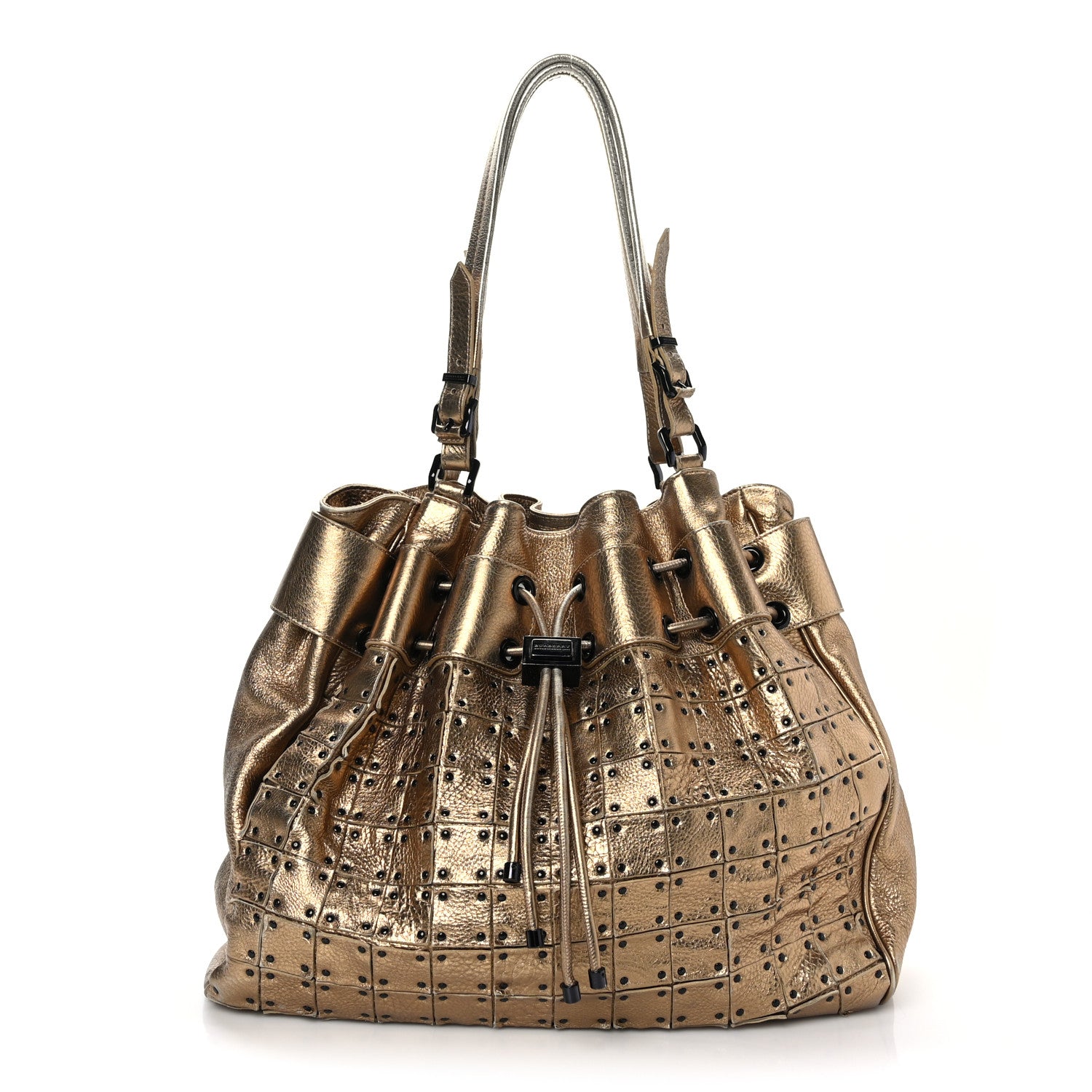 Burberry Prorsum Calfskin Large Studded Warrior Gold 1 of 9