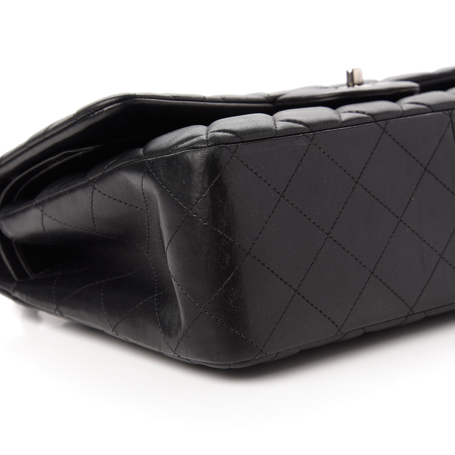 Chanel Lambskin Quilted Jumbo Double Flap Black 6 of 14