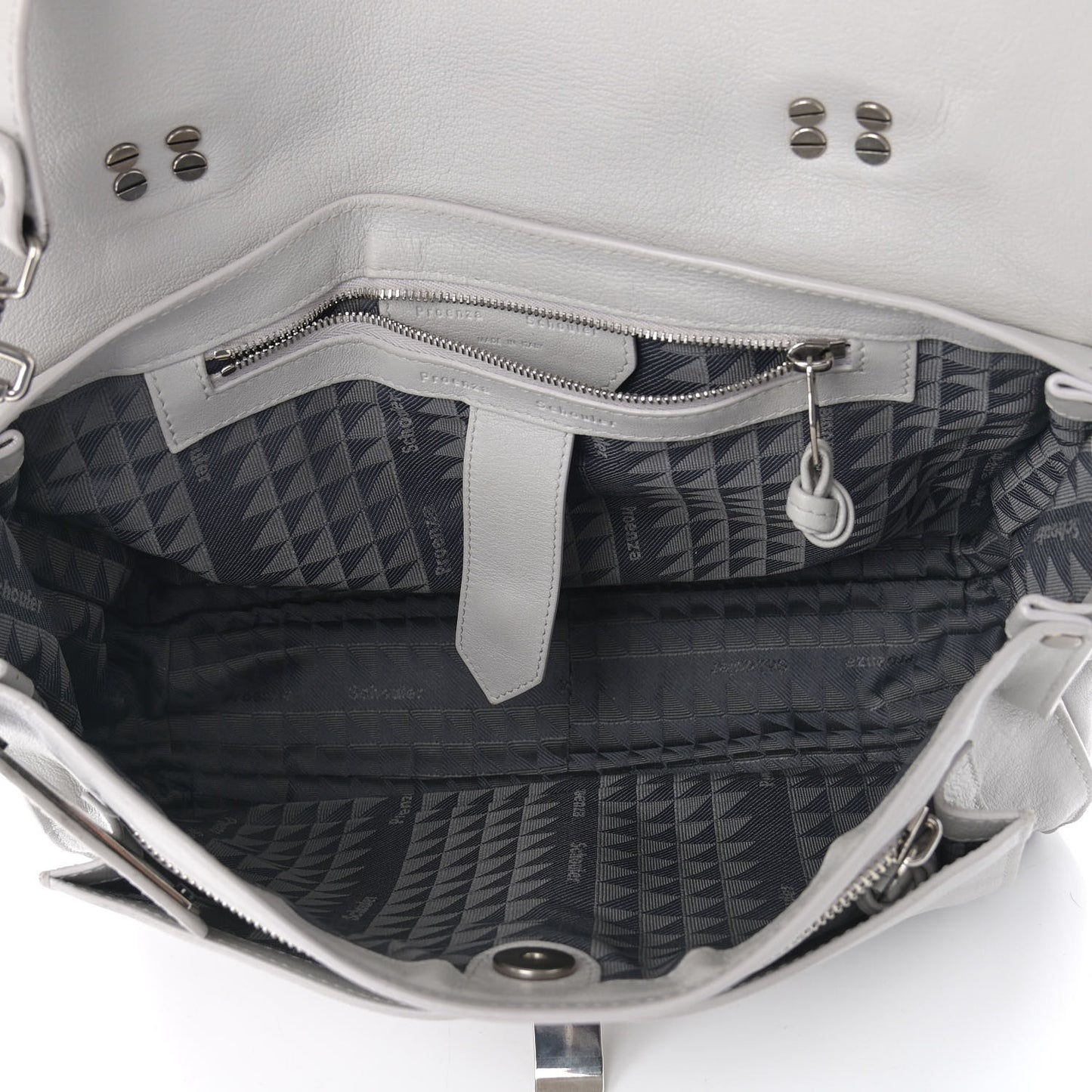 Lambskin Medium PS1 Satchel Pale Steel