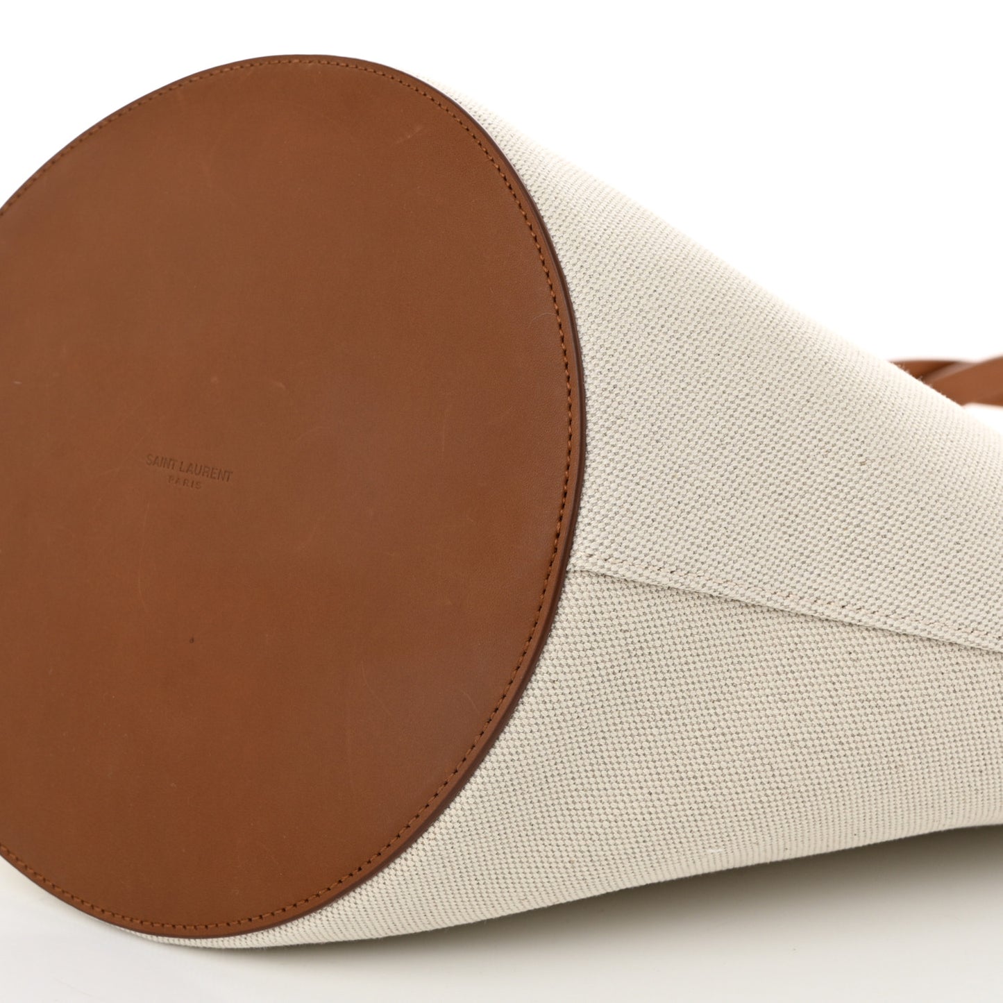 Linen Calfskin Rive Gauche Tote Greggio Brick