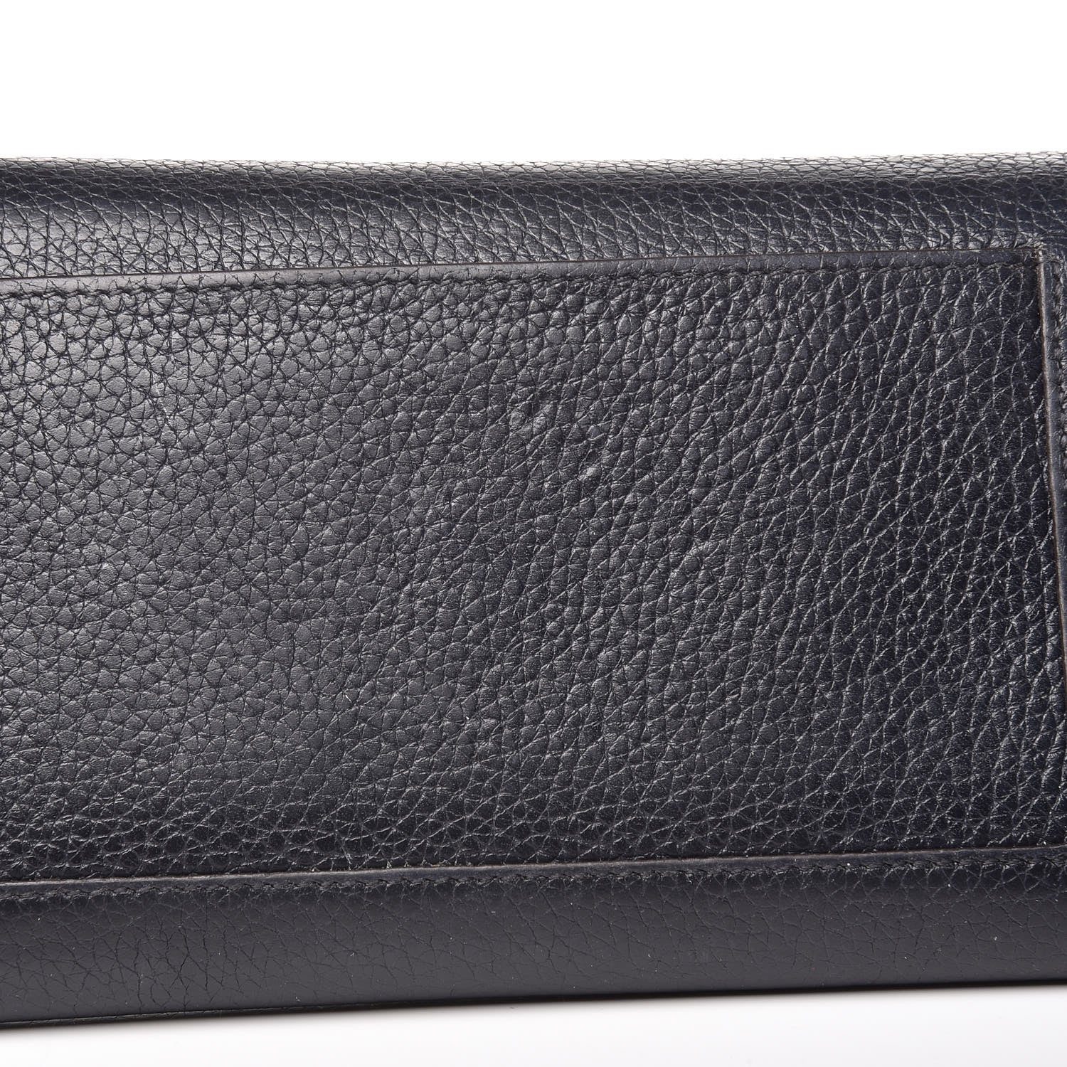 Celine Drummed Calfskin Large Multifunction Flap Wallet Black 13 of 13