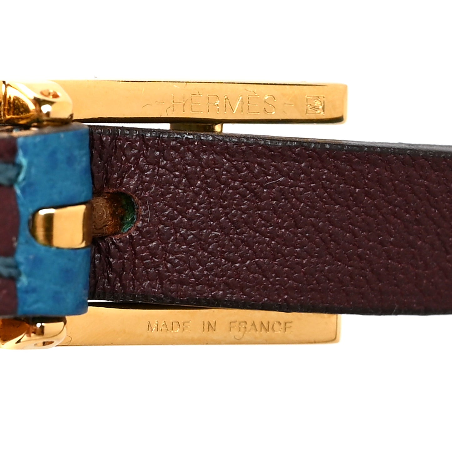 Epsom Swift Behapi Double Tour Bracelet S Bleu Izmir Rouge H