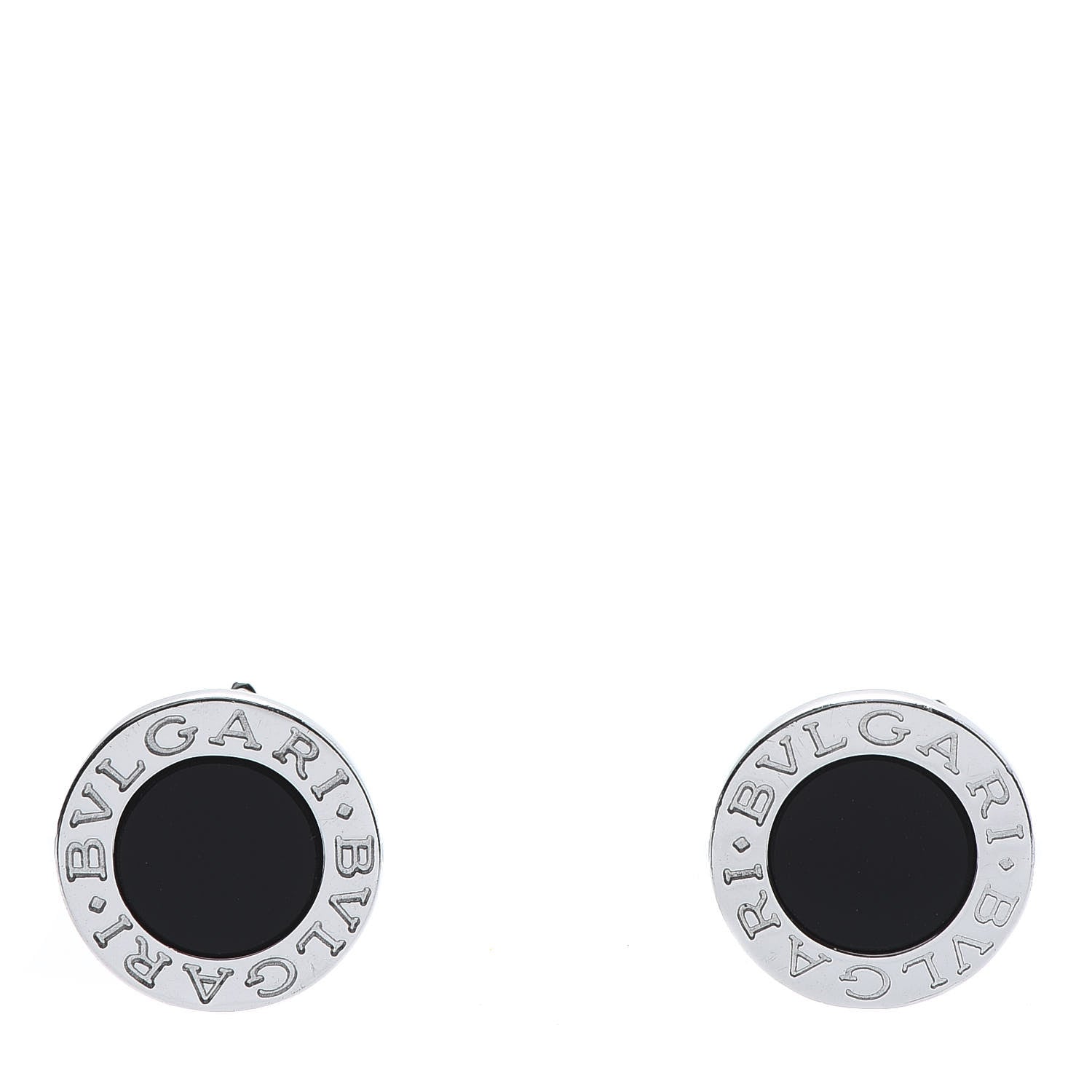 Bulgari 18K White Gold Black Onyx BVLGARI BVLGARI Stud Earrings 1 of 10